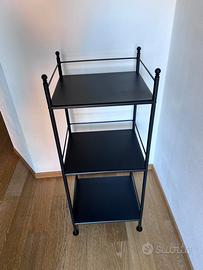 Mobile a scaffale IKEA, nero, tre ripiani