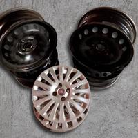 4 CERCHI FIAT PUNTO/PUNTO EVO 6J×15 CON 4 COPRICER