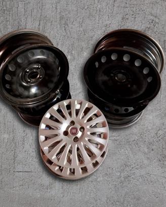 4 CERCHI FIAT PUNTO/PUNTO EVO 6J×15 CON 4 COPRICER