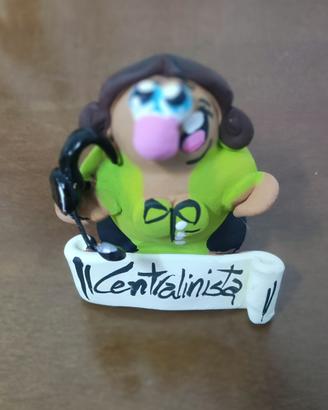 Fischietto Centralinista terracotta artigianale 