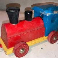 Trenino di legno vintage anni 70