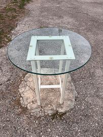 Tavolino vetro e metallo