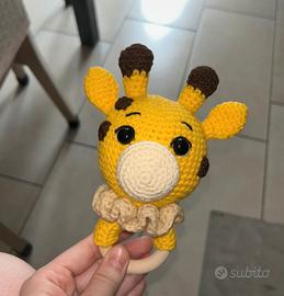 Sonaglio giraffa uncinetto amigurumi