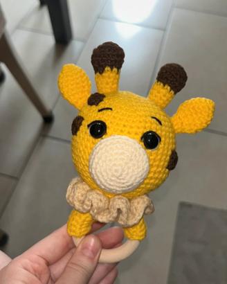 Sonaglio giraffa uncinetto amigurumi