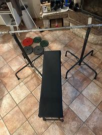 Set Panca + Rack + Bilanciere e 40kg in ghisa