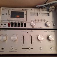 Impianto stereo Marantz vintage, casse artigianali