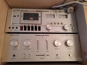 Impianto stereo Marantz vintage, casse artigianali