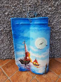 Coppo e tegola dipinte a mano