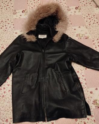 Giacca vintage donna in pelle Conbipel taglia 42