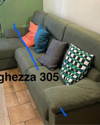 Divano letto con penisola