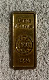 Piastrina, medaglia Banca d’Europa, ecu 1992