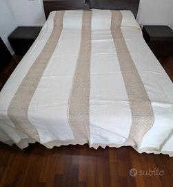 Coperta vintage in tessuto con inserti