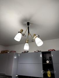 Lampadario  stilnovo anni 70 vintage