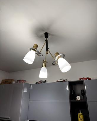 Lampadario  stilnovo anni 70 vintage