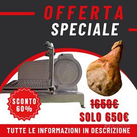 Affettatrice Professionale OMS + Crudo Parma 12KG