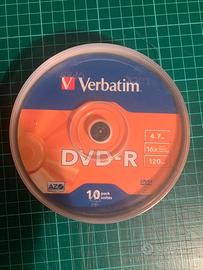 Verbatim DVD-R 4.7GB 16x AZO - 10 Pezzi