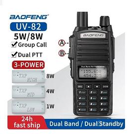 Baofeng UV-82  8 watt, VHF-UHF, scanner radio 