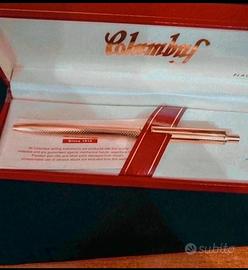 penna a sfera Columbus placcata oro 