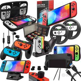 Kit Accessori per Nintendo Switch Geek Pack Con: