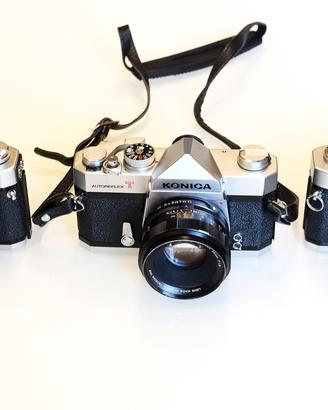 KONICA AUTOREFLEX T2, T3, T3N + 28 mm, 50mm 135mm