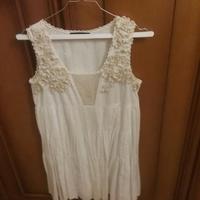 Vestito senza maniche bianco