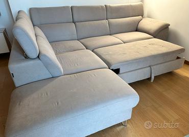 Divano letto angolare Elettra perla sinistra MC