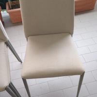 4 sedie struttura in metallo 