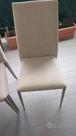 4 sedie struttura in metallo 