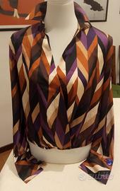 VICOLO – Camicia Fantasia Geometrica Multicolore –