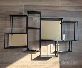 Mensola metallo nero con specchi Maison du Monde