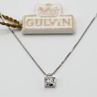 Collana G U L V I N punto luce oro bianco 18kt A.1