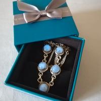 Collana vintage in argento e pietre di luna