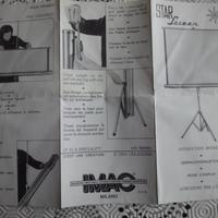 Telo IMAC Star Screen cavalletto 3 piedi anni '70