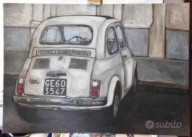 Dipinto ad olio Fiat 500