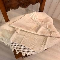 Asciugamano antico L110xh73cm bordo e iniziale