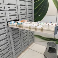 Cassettiera per farmacia