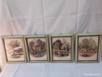 B. Foster quadri 4 stagioni litografia stampa