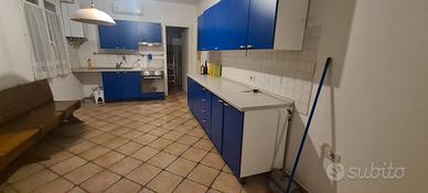 cucina con elettrodomestici 