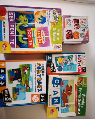 Giochi educativi da tavolo per bimbi 