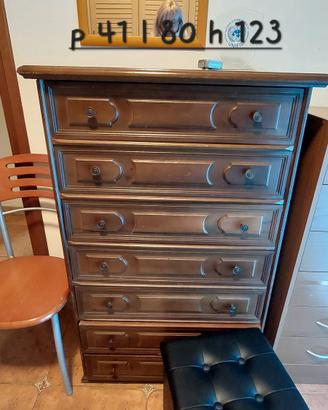 Settimino cassettiera in legno