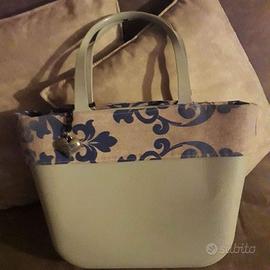 Borsa donna shopper con motivo damascato