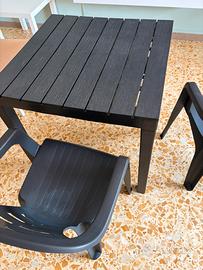 Set giardino balcone sedie e tavolo