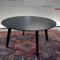 Tavolo tondo nero laccato 150 cm