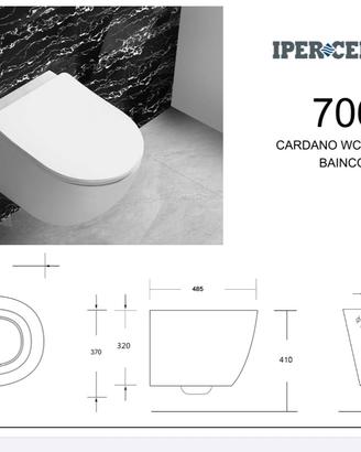 SANITARI SOSPESI CARDANO RIMLESS BIANCO LUCIDO