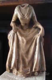 statuetta antica in terracotta: dama acefala '800