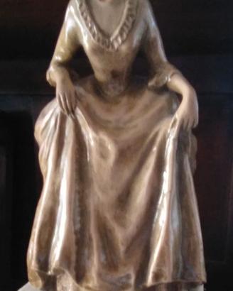 statuetta antica in terracotta: dama acefala '800