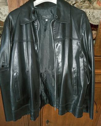 GIACCA IN VERA PELLE NERA UOMO