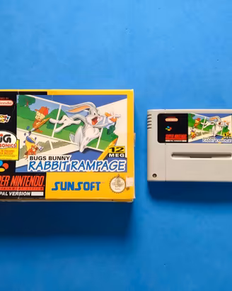 Bugs Bunny Rabbit Rampage Super Nintendo Snes Pal