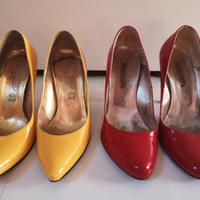 Decolletè vernice gialle e rosse n.35 e 36 tacco 9