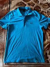 Polo BOSS azzurra da uomo – maniche corte